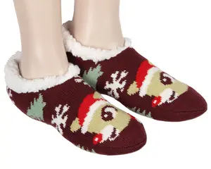 Rudolph The Red-Nosed Reindeer Christmas Holiday Slipper Socks Fleece Lined