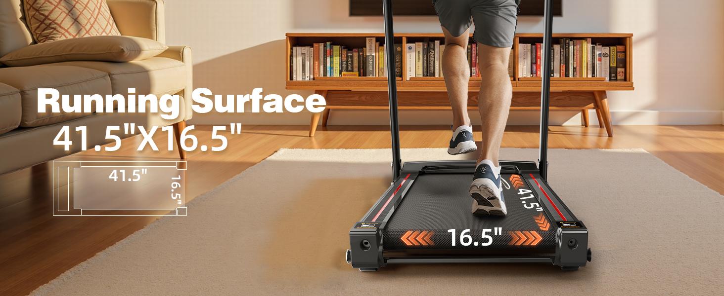 LIVIVOX 3.5HP Portable Folding Treadmill with Incline 330LBS Weight Capacity，8.5MPH, LED Display Easy Foldable Home Gym Machine for Apartments & Home Use Walking Pad Jogging Equipment， home gym equipment,10% incline walking pad treadmill