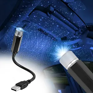 USB Star Projector Night Light, Portable Adjustable Romantic Interior Car Roof Lights, Portable Star Lamp Projector Decorations for Car, Ceiling, Bedroom