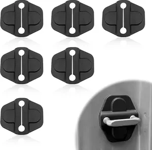 Door Lock Cover Buckle Decor Trim Compatible with 2018-2023 Jeep Wrangler JL JLU 4XE Unlimited Sahara Sports Rubicon Gladiator JT Door Lock Cover Parts Accessories Black(Pack of 6)