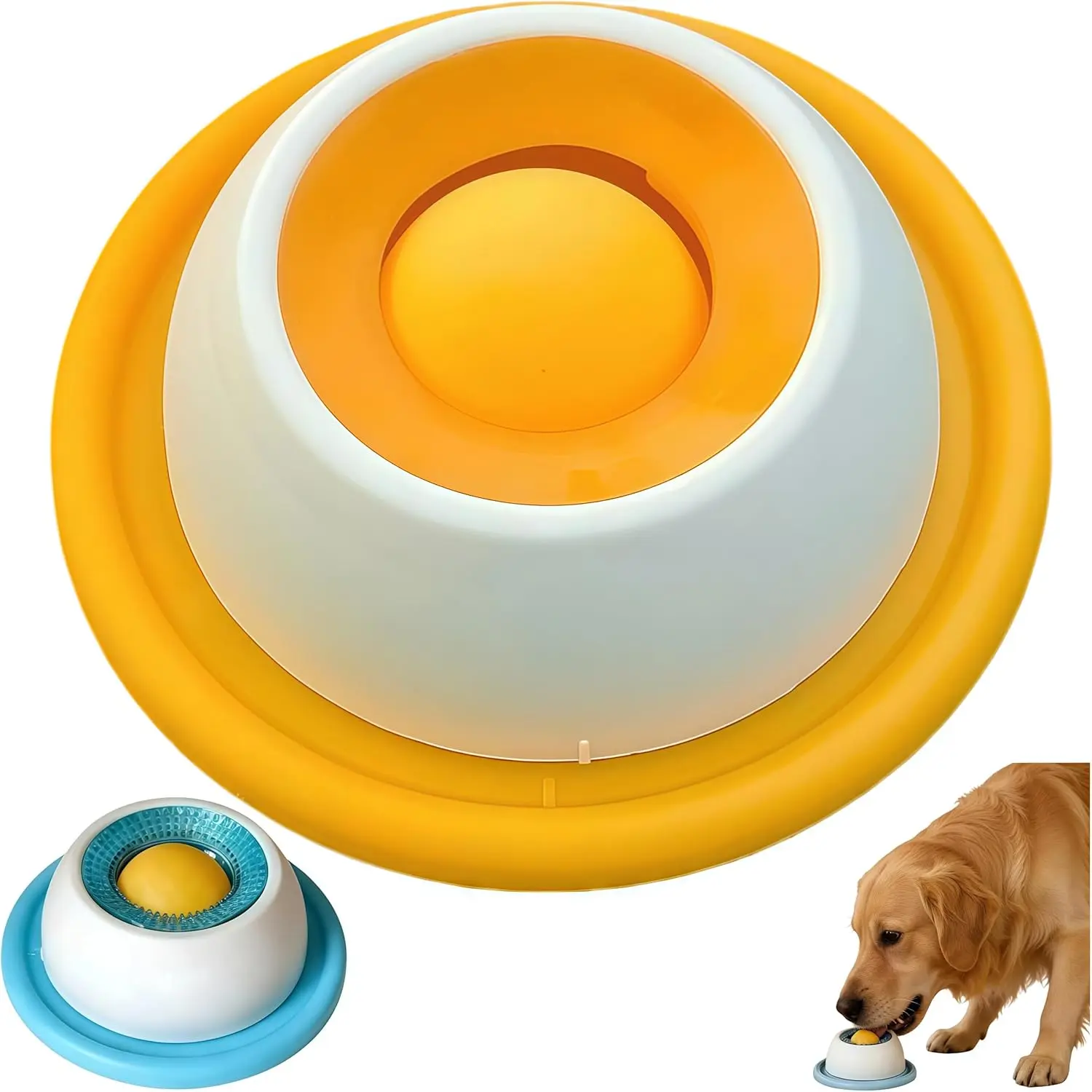 Pawzseek Pet Licking Bowl - Interactive Slow Feeder Dish with Interactive Design, Boosts Mental Stimulation, Supports Mealtime Health, Compatible with Wet Food, Yogurt, Peanut Butter, Puree, All-Season Pet Feeding Accessory