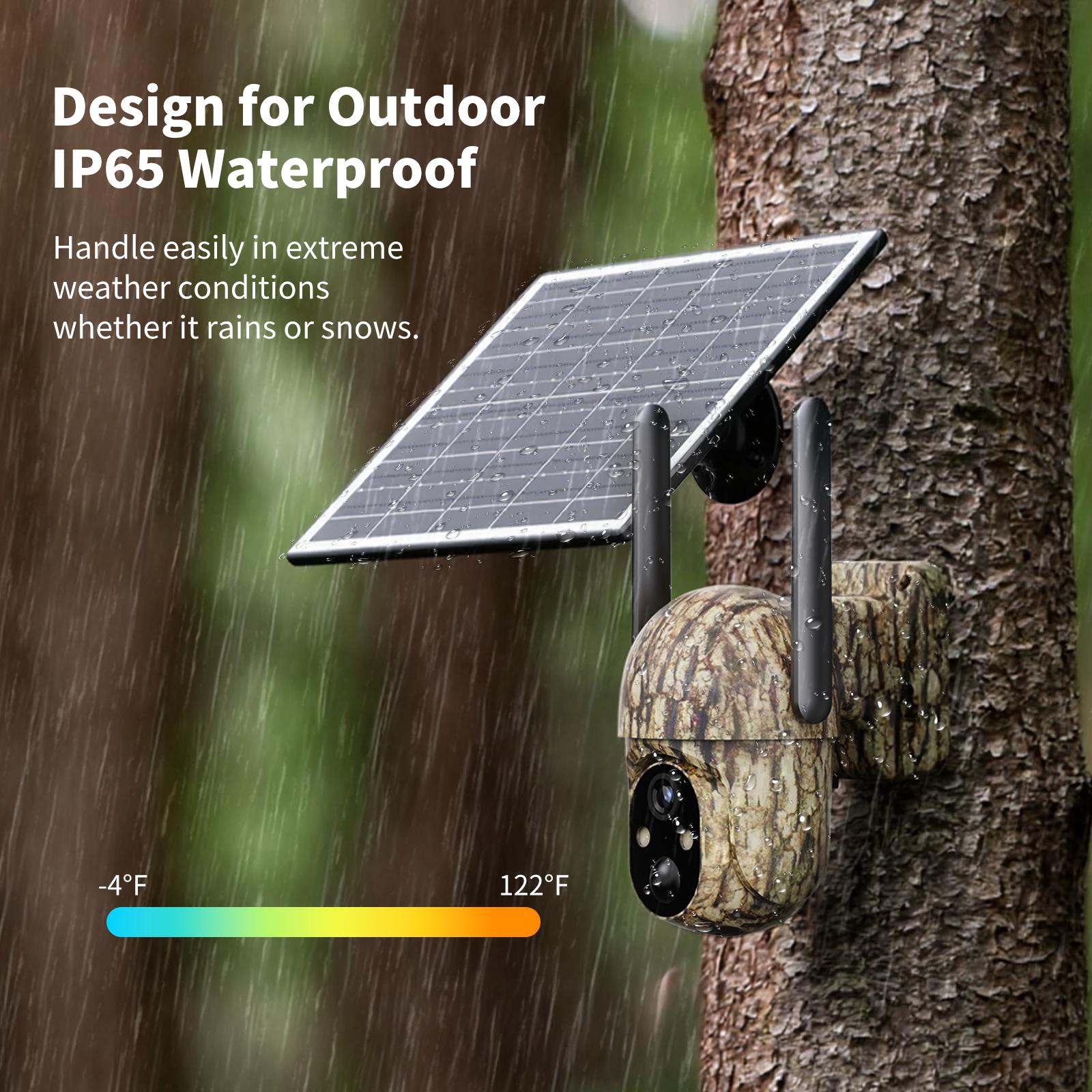 Solar 4G Security Camera | Wire-Free, Auto-Connects to Best Signal | 2K Full-Color Night Vision | AI Human-Only Detection