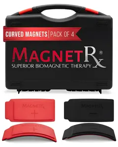 MagnetRX Biomagnetic Therapy Arc Magnets — Neodymium & Silicone (4 Curved Magnets)