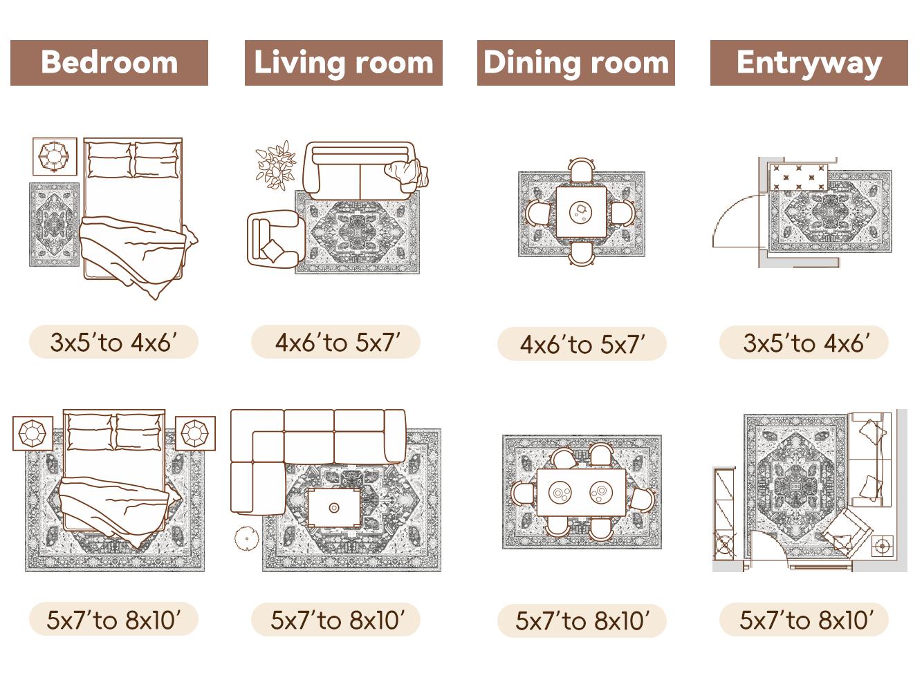 【New Year Haul】Raybee Furniture Bohemian Style Machine Washable Rug, Non-Slip TPE Backing, Soft Low-Pile Rug, Suitable for Living Room, Bedroom, and Kitchen, Easy to Care for and Stain Resistant, Home Decor