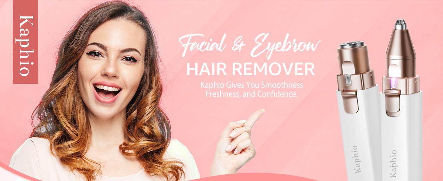 KAPHIO Facial Hair Removal for Women: Electric Eyebrow Trimmer & Hair Removal Device - 2 in 1 Rechargeable Face Shaver Painless Eyebrow Shaper for Upper Lip Chin Peach Fuzz brow KAPHIO Facial Hair Removal for Women: Electric Eyebrow Trimmer & Hair Removal Device - 2 in 1 Rechargeable Face Shaver Painless Eyebrow Shaper for Upper Lip Chin Peach Fuzz brow