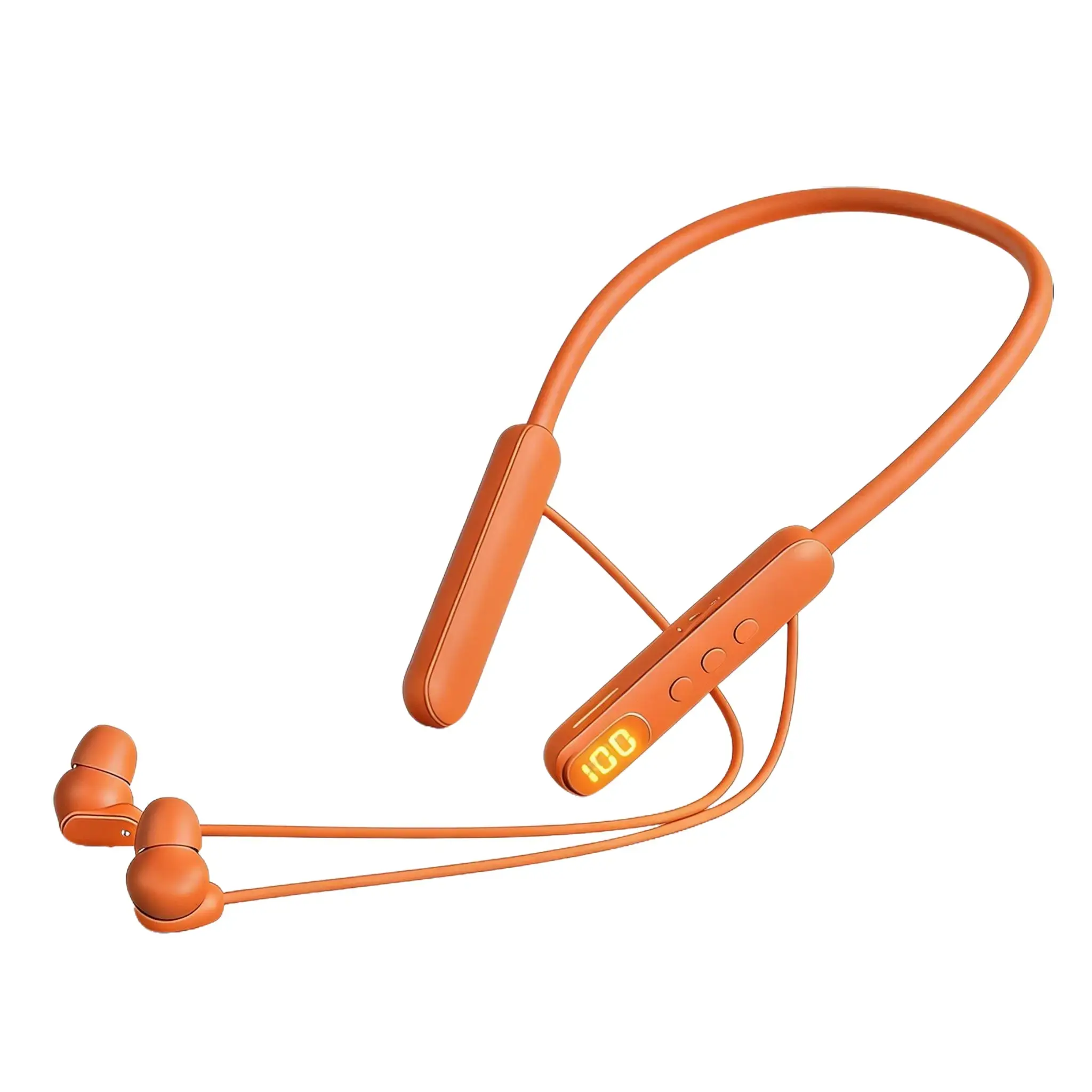 Wireless Neckband Bluetooth Earbuds Headphone - New Silicone Design, Magnetic Snap, Water Resistance, Dual Device Switch, ENC, Smart Voice Assistant, MP3 Card Support, Type-C Jack, Sound Isolation for All-Day Audio Use with Tablet Compatibility, Gam,Noise