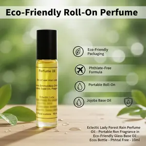 Eclectic Lady Forest Rain Perfume Oil - Portable Roll-On Fragrance in Jojoba Base Oil - Eco-Friendly Glass Bottle - Phthalate Free - 10ml