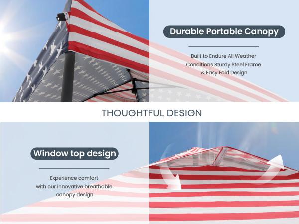 [One-Button Push] PHIVILLA 10x10ft Pop Up Canopy – One-Person Instant Setup Gazebo with Vented Roof & Side Storage Pocket for Backyard, Beach, Camping & Events