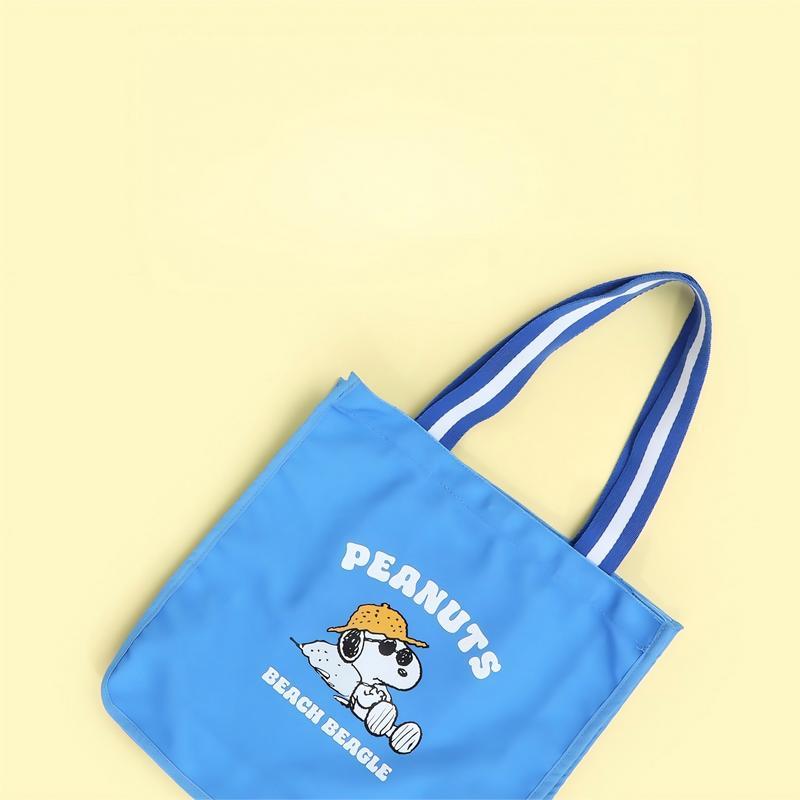 Snoopy's Ocean Diary Series Square Shoulder Tote Bag Lightweight Bento Lunch Box Bag With Strap For School Office Picnic,Holiday & Holiday Haul