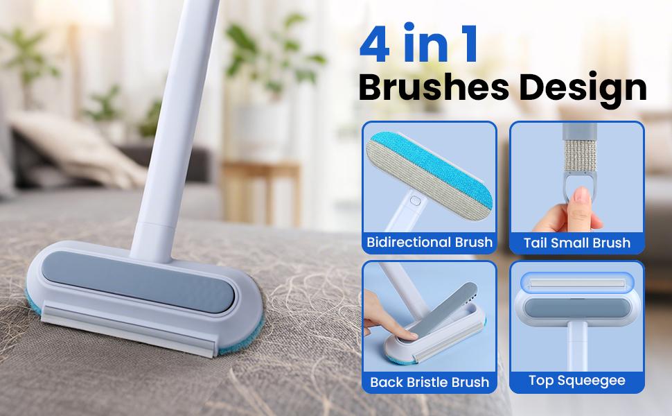 Pet Hair Removal Tool,Cat/Dog Hair Remover with Extra long Handle,Cat Lint Squeegee for Furniture,Carpet,Clothes, Bedding,Car,Window