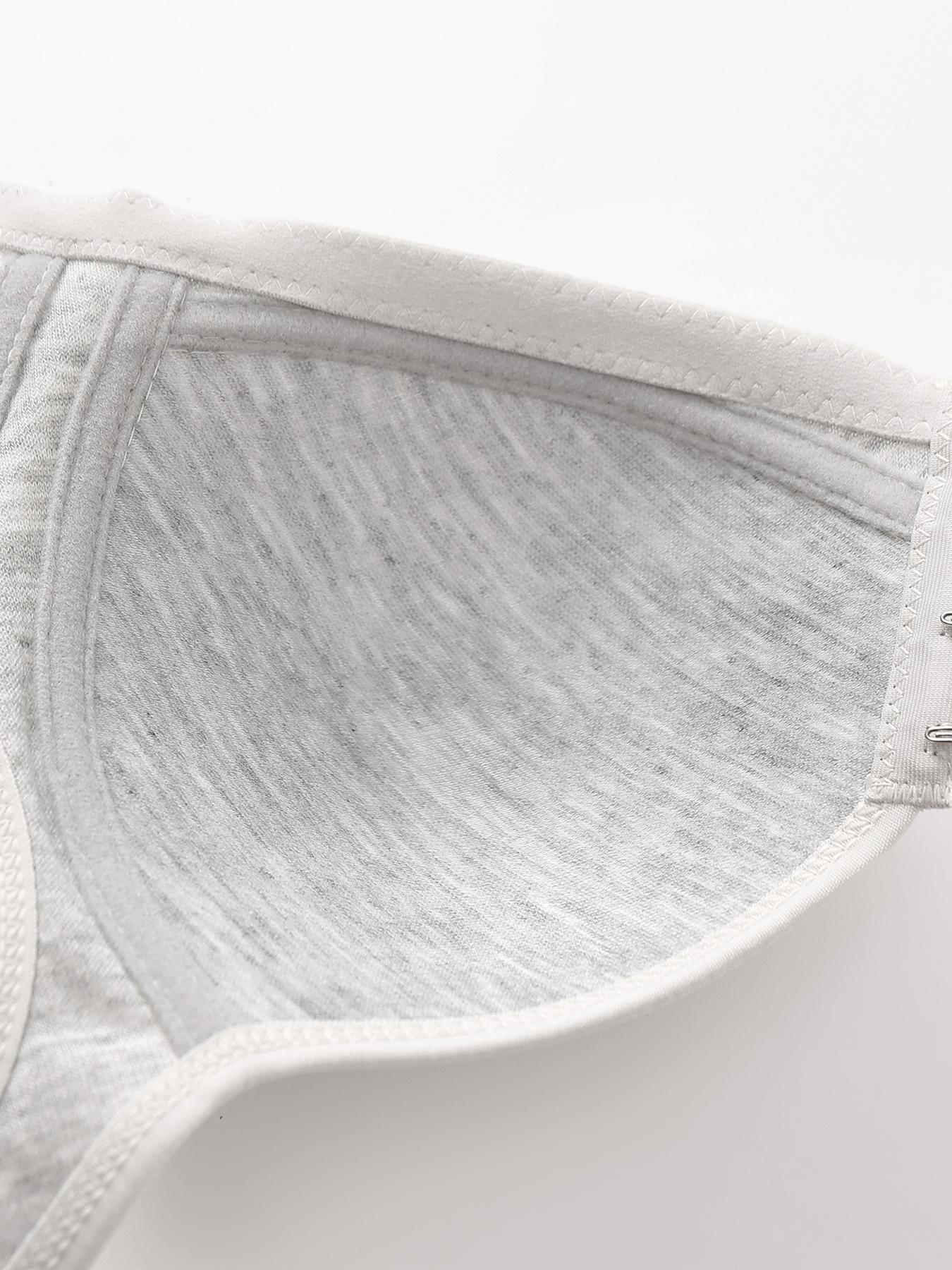 1PCS Women's Solid Hook & Eye Front Push Up Bra, Soft Casual Comfortable Elegant Breathable Wireless Lingerie Top for Daily Wear, Bra Pack,Women's Lingerie for All Seasons, Pushbra,Womenswear, Unlined Bra, Wireless Underwear Bras