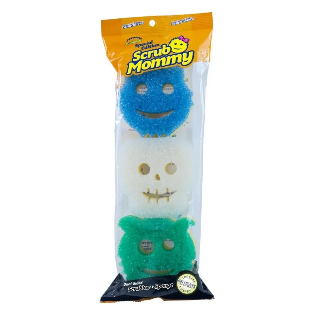 Scrub Daddy Special Edition Color 3-Pack Polyurethane Sponges - Dual-Side, Scratch-Resistant Multipurpose Kitchen Cleaning Tools for Kitchenware, Flex Texture Scrubber, ResoFoam, Stain-Odor Resistant, Durable (3-Piece Set)