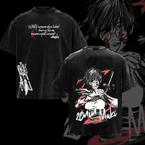Maki Zenin Heavenly Restriction Jujutsu Kaisen Anime Double Printed Vintage Washed Collection Heavyweight Cotton Hoodie, Sweatshirt & T-shirt Sorcerer Streetwear