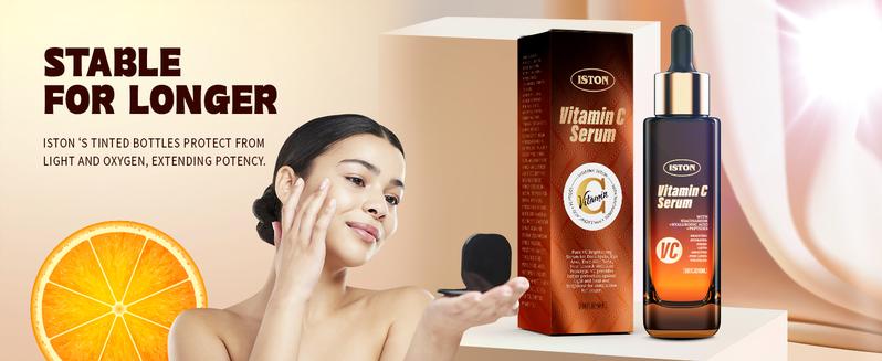 ISTON Ultra-Moisturizing Vitamin C Facial Serum 50 ml with Hyaluronic Acid, Niacinamide and Peptides Pure Vitamin C Facial Serum for the face, anti-aging, lightens dark spots, evens skin tone and eliminates fine lines and wrinkles.