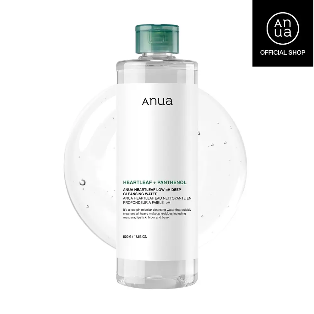 [Anua] Heartleaf 87 Low pH Deep Cleansing Water (500g)｜Mild Micellar Water for Sensitive Skincare｜Gentle Wipe