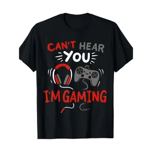 Funny Gaming T-Shirt Cant You See Im Playing Perfect Cotton Tee For Gamers Casual Sporty Fit Outdoor Activities Black Streetwear Round Neck
