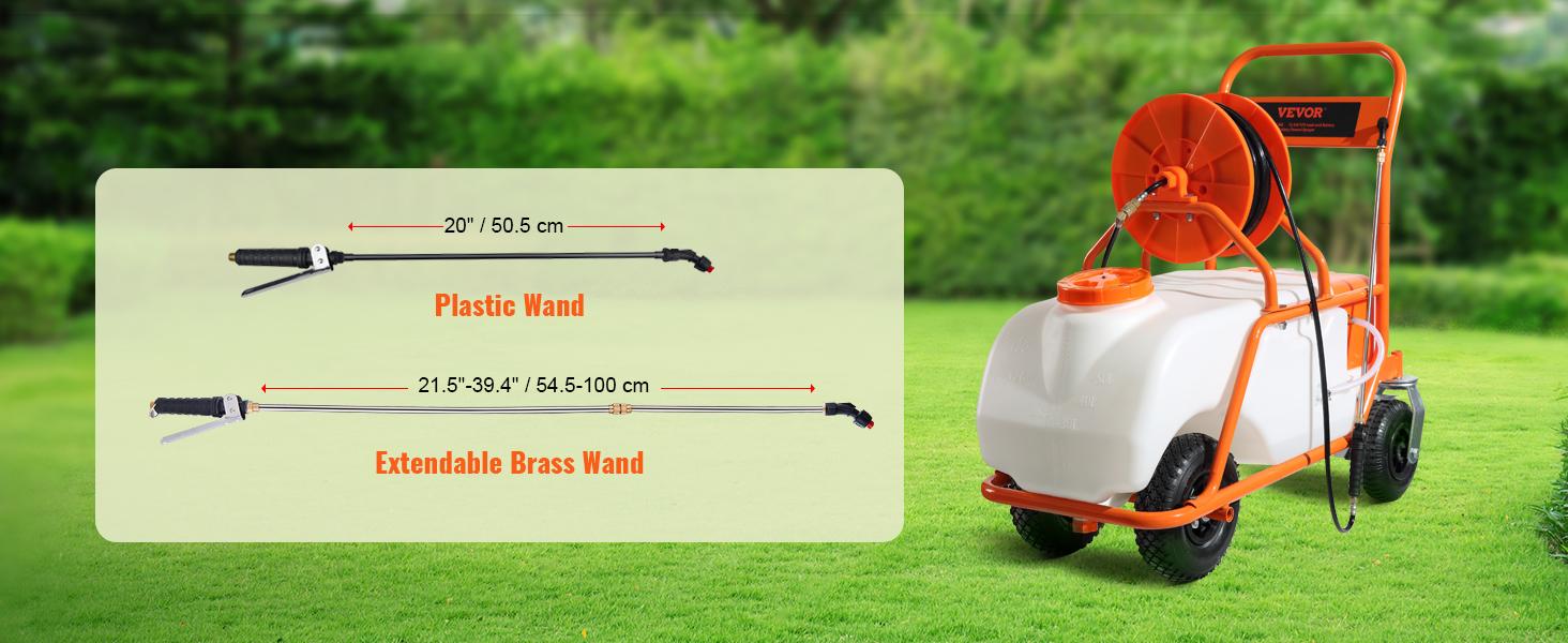 VEVOR Battery Powered Lawn Sprayer on Wheel, TikTokShopBlackFriday, 0-90 PSI Adjustable Pressure, 15 Gallon Tank, Cart Sprayer with 8 Nozzles and 2 Wands, 12V 12Ah Battery, Wide Mouth Lid for Weeding, Spraying VEVOR Battery Powered Lawn Sprayer on Wheel, TikTokShopBlackFriday, 0-90 PSI Adjustable Pressure, 15 Gallon Tank, Cart Sprayer with 8 Nozzles and 2 Wands, 12V 12Ah Battery, Wide Mouth Lid for Weeding, Spraying