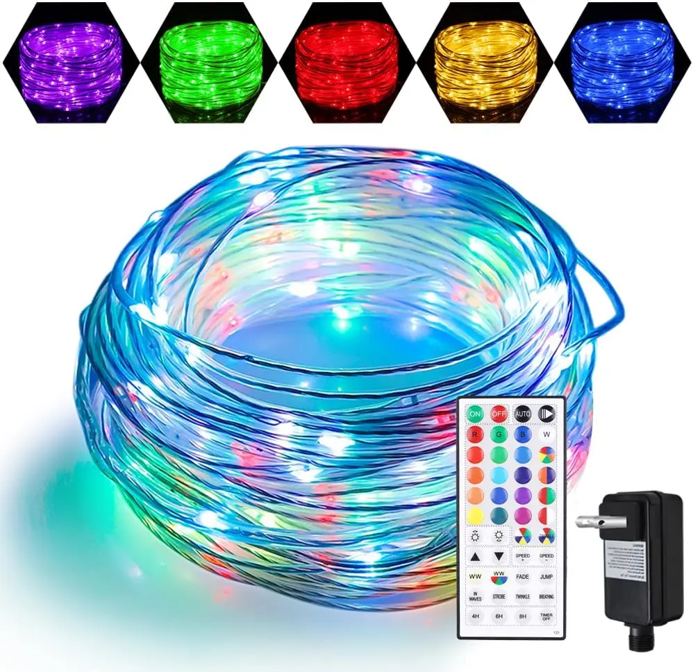 66FT Ultra-Thin LED Rope Lights for Outside, 24 RGB Colors +Warm White String Lights, 200 LED Permanent Outdoor Christmas Lights Waterproof Fairy Lights Plug in for Indoor Bedroom House Decor