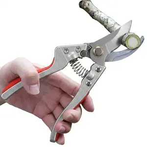 Professional SK5 Steel Bypass Pruning Shears Heavy Duty Metal Garden Clippers With Ergonomic Orange Grip Labor-Saving Tree Trimmers Hand Pruners For Plant Branch