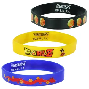 Dragon Ball Z Anime Goku and Shenron Silicone Bracelets 3Pc Set