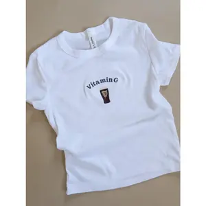 Vitamin G Irish Bee Funny St. Paddy's Crop Baby Tee, Women's Irish Pub Crawl Party Baby Tee