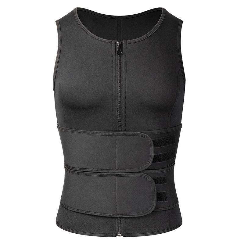 Mens Sauna Vest Waist Trainer - Men Sauna Sweat Suit Compression Tummy Control Double Sweat Belt for Gym Workout Exercise, Shapewear
