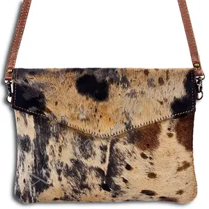 American Darling Women's Envelope Bag Western Hair On Genuine Leather Handbag and Ladies Purse
