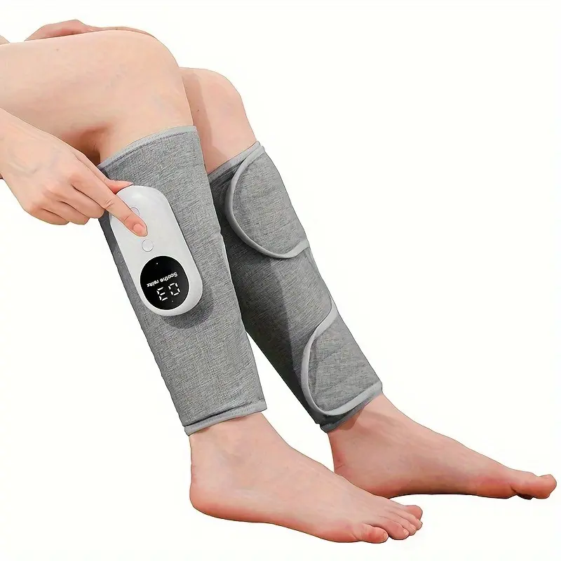 Wireless Leg Massager for Calves with Relaxing Heat, Portable Fabric Air Pressure Wrap with Multiple Modes and 2500mAh Battery