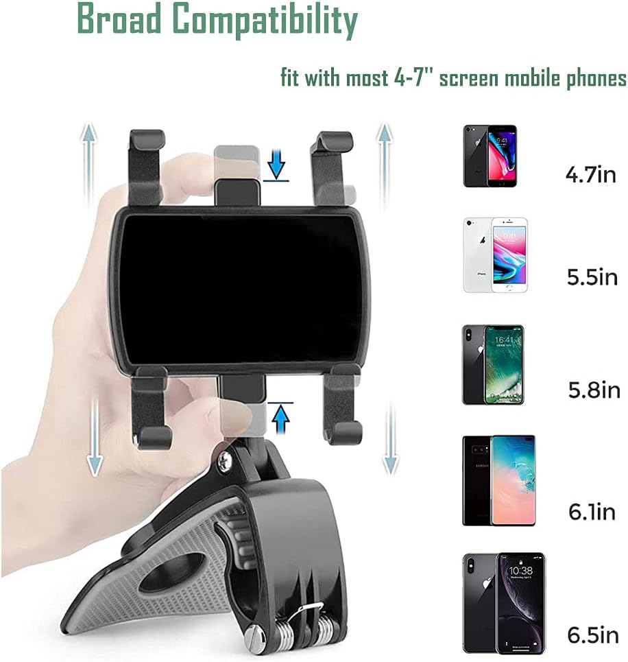 360 Rotating Clip Car Phone holder for Dashboard Clip, Car Mount Suitable For iPhone & Android And Other Smartphones Vent Mount 360 Rotating Clip Car Phone holder for Dashboard Clip, Car Mount Suitable For iPhone & Android And Other Smartphones Vent Mount
