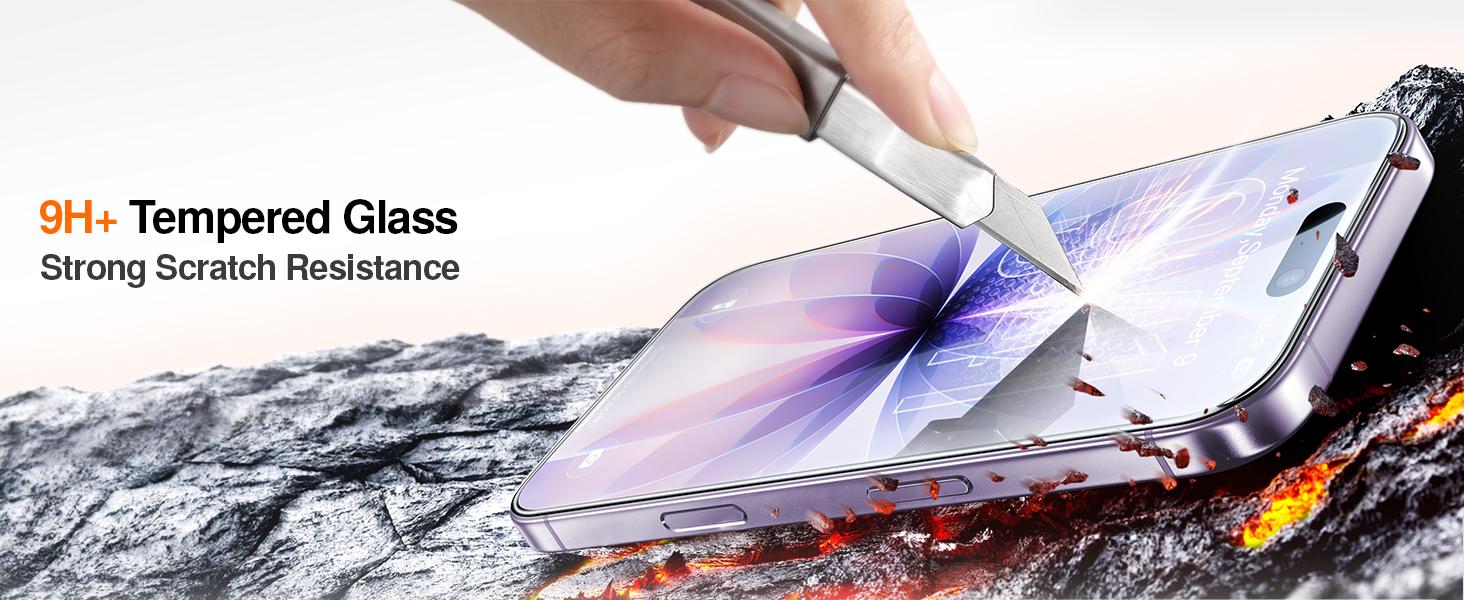 【Dust-free Fit Tray】2 Pack SmartDevil HD Clear Screen Protector for iPhone 17promax/17pro/16promax/16pro/15/15pro/14/13pro/13 Tempered Glass, Shatterproof Protection bubble-free Scratch Resistant 9H Hardness,Fast & Easy Installation, Anti-Spy Privacy Film