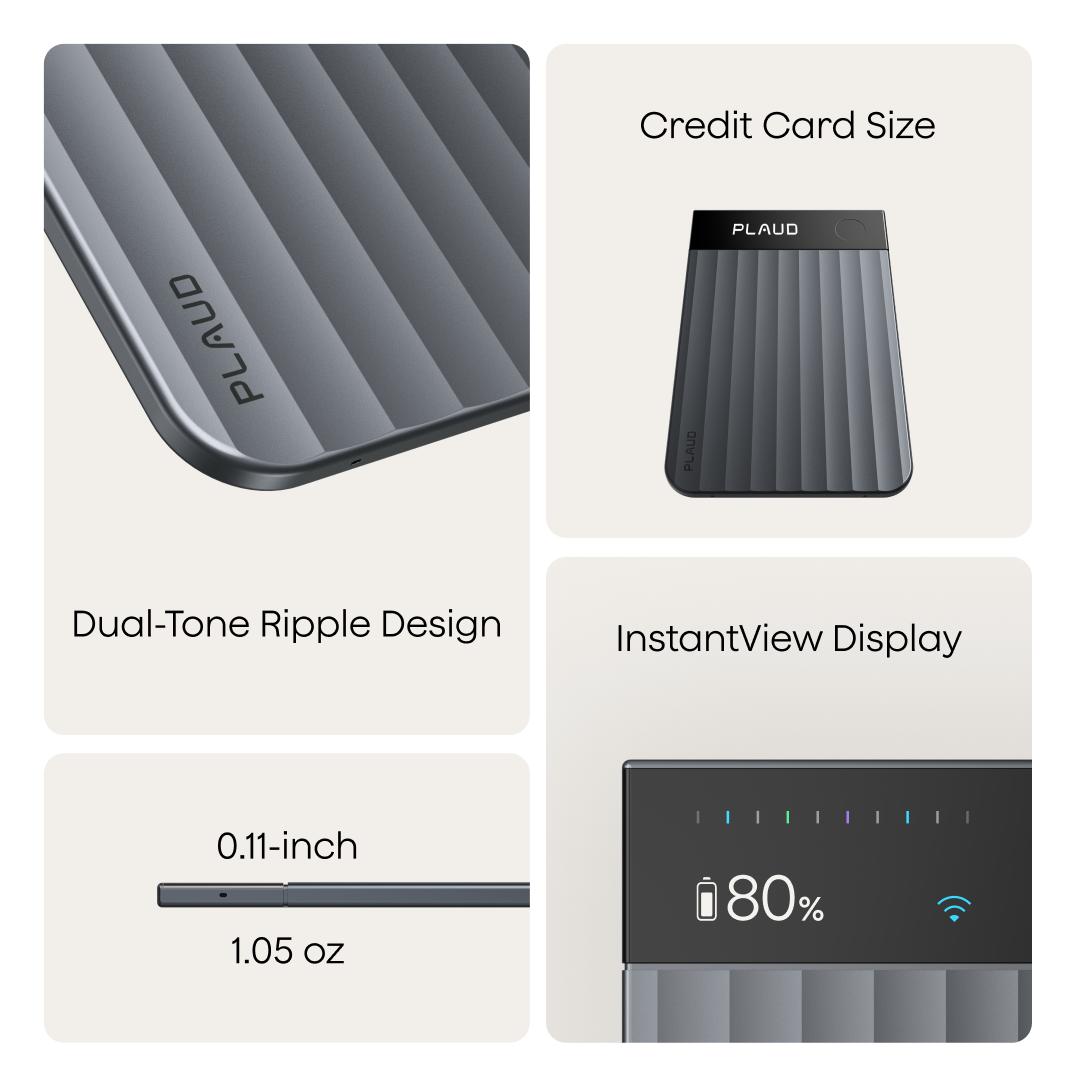 [New Launch] Plaud Note Pro Professional AI Voice Recorder for Business Meetings, Calls & Interviews, 4 MEMS Microphones, Instant View Display, 50-hour Battery Life, AI Transcription & Summary, Premium Office Gadget & Business Gift