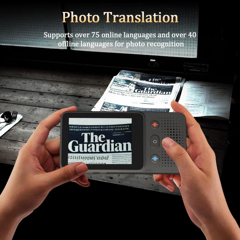 Al Language Translator Device | No Additional Charges l Translation Does Not Require a Signal Source | Translate 138Languages with WiFi | Translation Multi-Language Touchscreen Real-Time Translaton