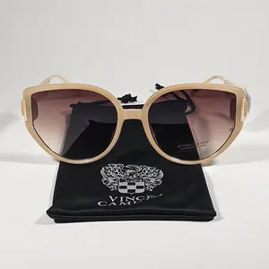 Vince Camuto VC1225 ND Cat Eye Cutoff Sunglasses Nude Gold Frame Brown Gradient Lens