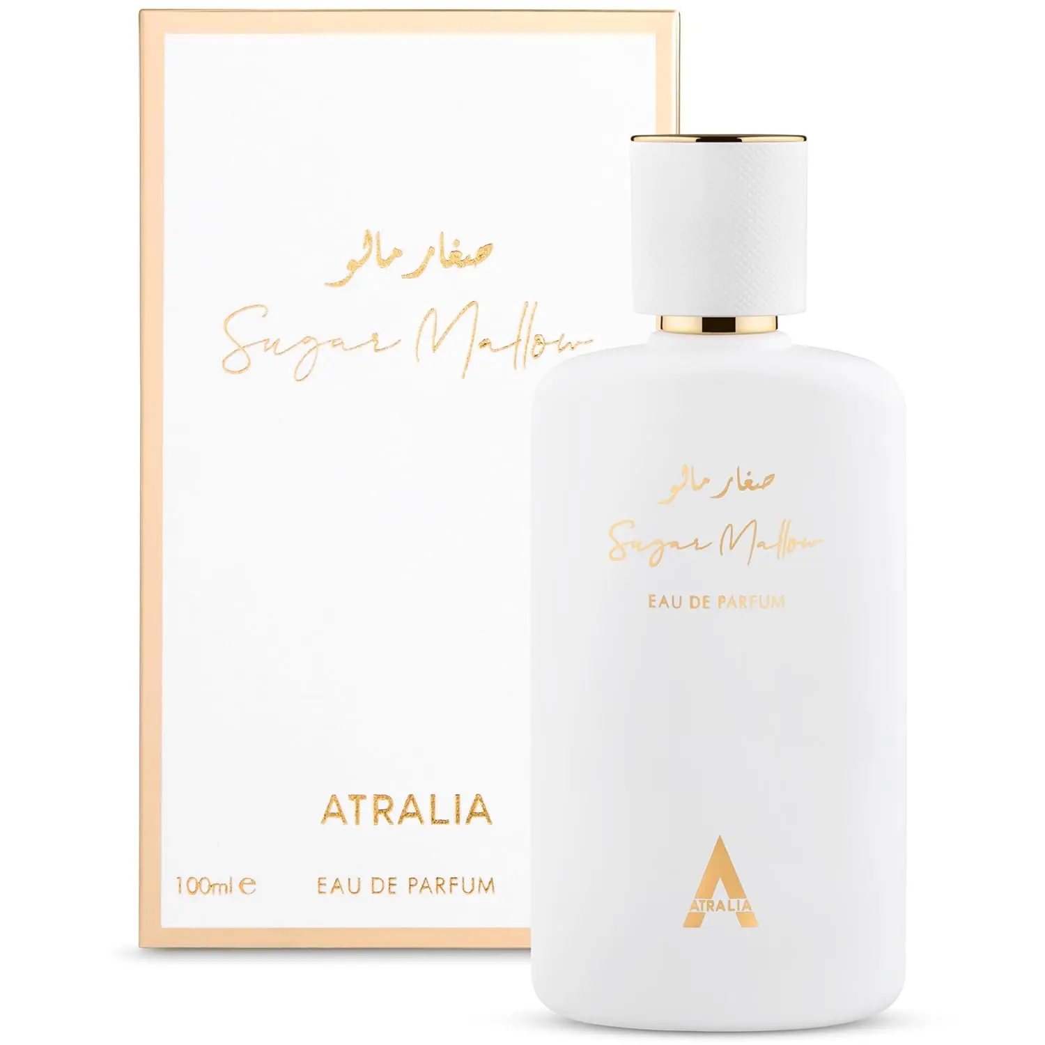 Atralia Sugar Mallow Eau de Parfum 100ml | Sweet Marshmallow, Strawberry & Vanilla Perfume for Women | Long Lasting Gourmand Fragrance with Candy Sugar & Musk