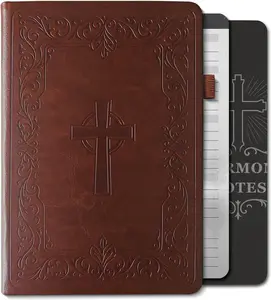 Christian Bible Journal for Men – Premium Eco-Leather Undated Bible Study Notebook, Devotional & Prayer Journal | Perfect Christian Gift for Men |