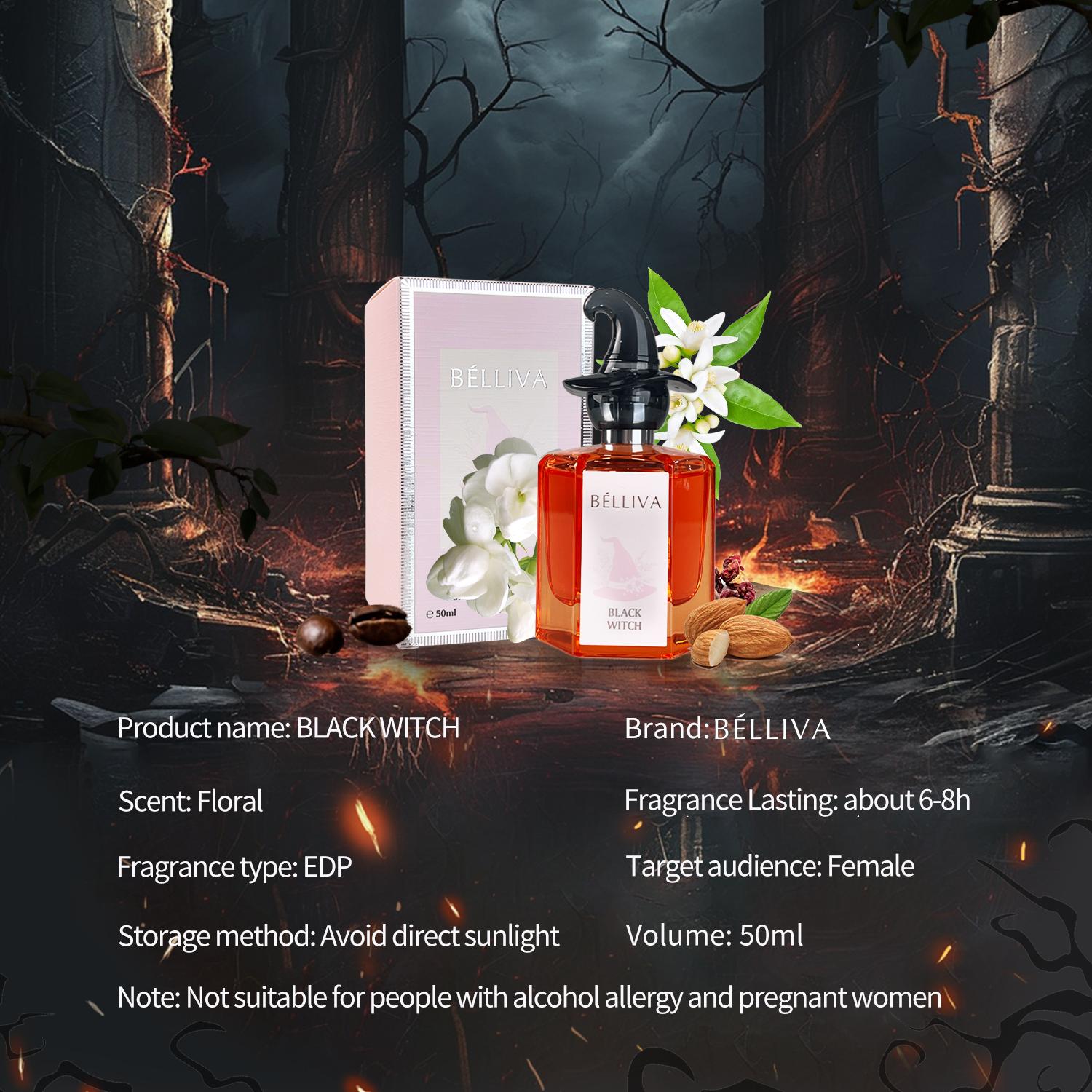 BELLIVA Women's Eau de Perfume 50ml - Long Lasting Floral Fragrance with Orange Blossom, Jasmine & Vanilla Notes BELLIVA Women's Eau de Perfume 50ml - Long Lasting Floral Fragrance with Orange Blossom, Jasmine & Vanilla Notes