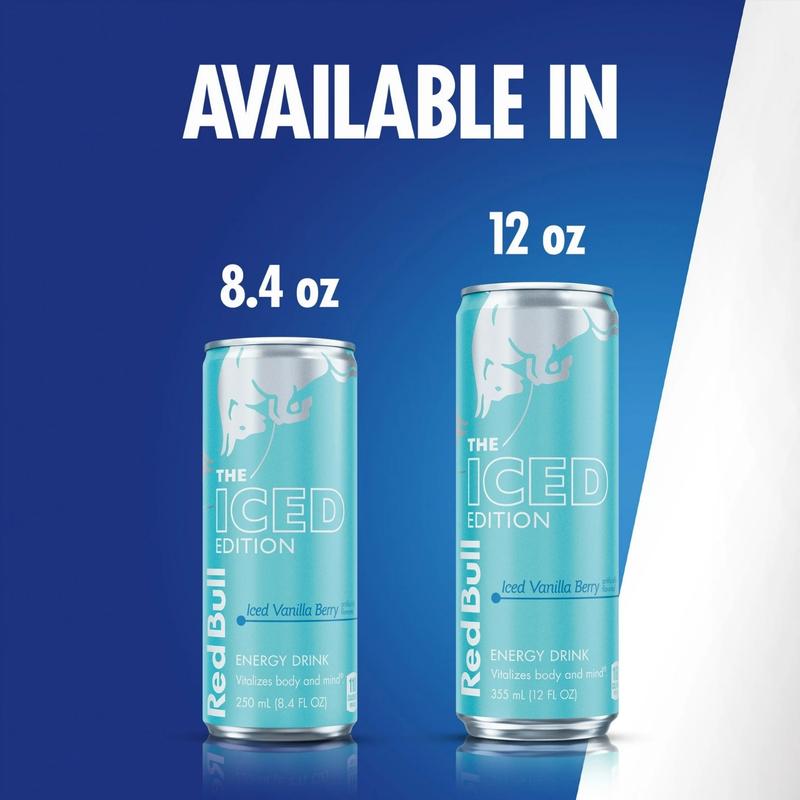 Red Bull Iced Edition Vanilla Berry Sugar Free Energy Drink ️ 12 fl oz | Multiple Pack Options (1–24 Cans)