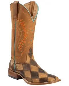 Horse Power Men's Patchwork Western Boot Square Toe - Hp1053