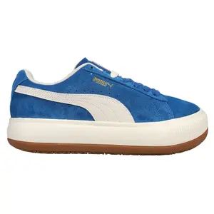 PUMA Womens Suede Mayu Up Perforated Platform Sneakers Shoes Casual - Blue