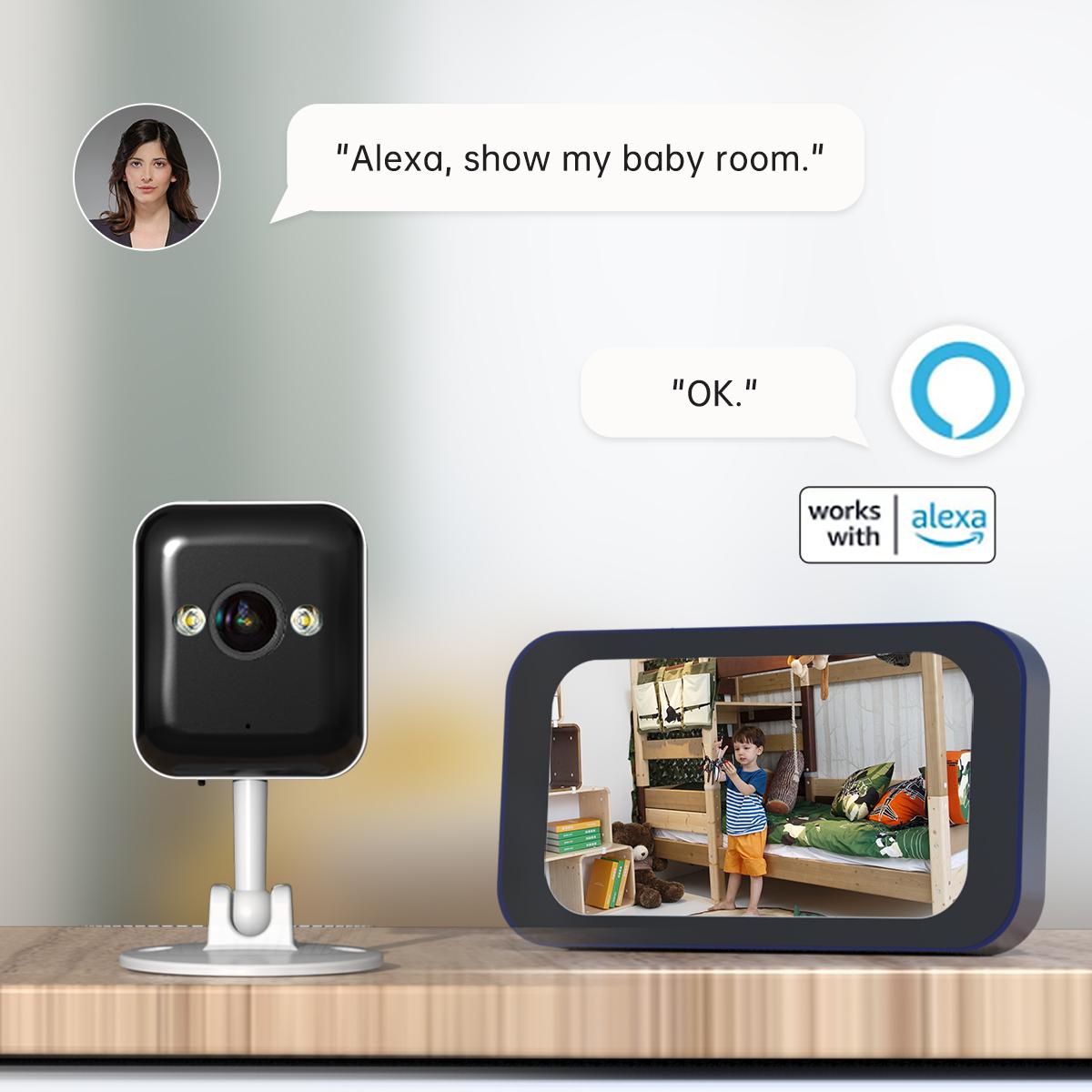 【Free Power Supply】JOOAN WiFi MINI 1080P FHD Camera Indoor And Outdoor Waterproof Security Surveillance, 1 Year Warranty, Can Still Monitor Without Network, Suitable For Home And Outdoor Use, Color Night Vision, With Spotlight And Two-Way Audio, Alexa 【Free Power Supply】JOOAN WiFi MINI 1080P FHD Camera Indoor And Outdoor Waterproof Security Surveillance, 1 Year Warranty, Can Still Monitor Without Network, Suitable For Home And Outdoor Use, Color Night Vision, With Spotlight And Two-Way Audio, Alexa