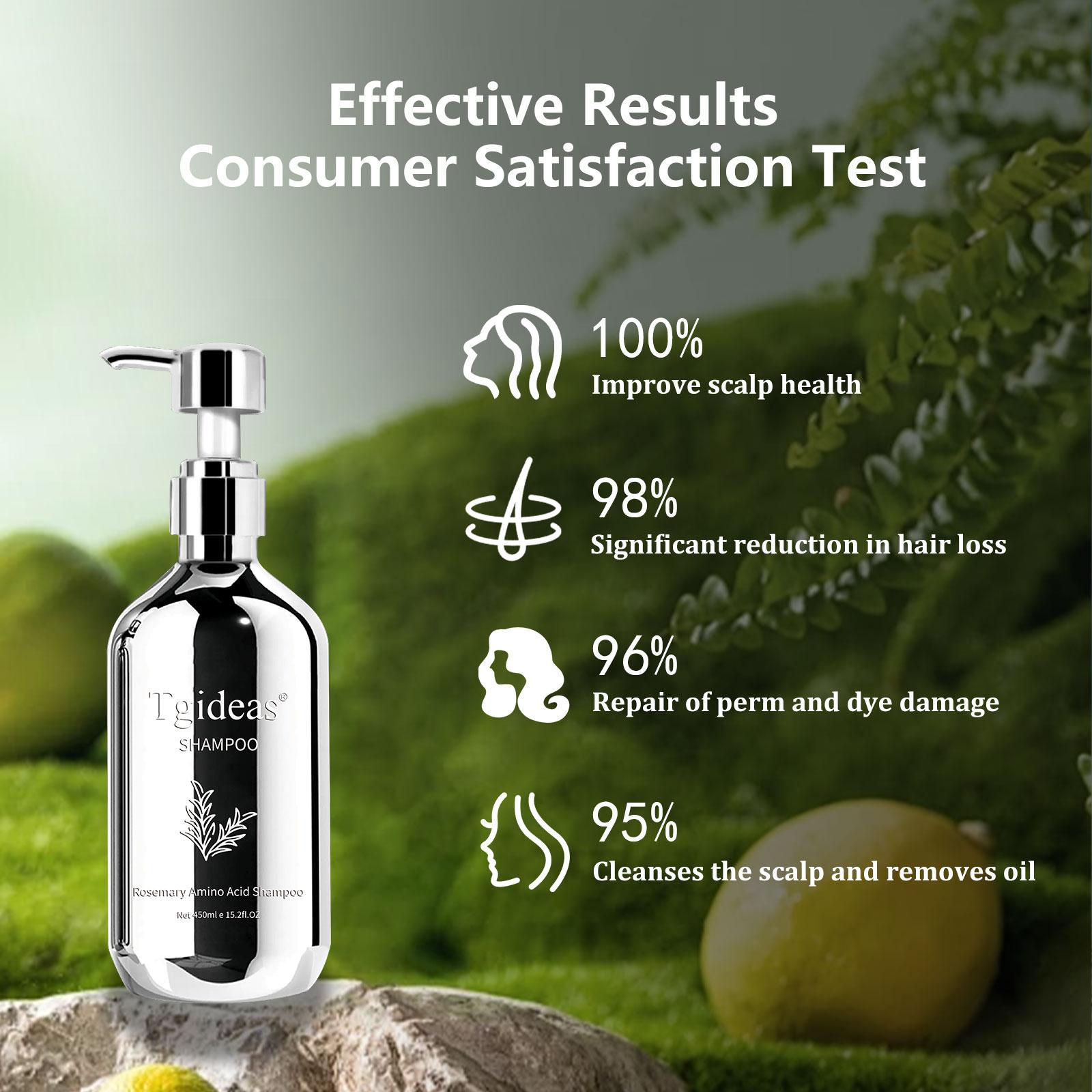 Tgideas Rosemary Amino Acid Shampoo + Keratin Hair Mask | Oil Cleansing, Restorative & Hydrating Foam | Strengthens Follicles, Revitalizes Growth, Calms Scalp, Reduces Frizz & Hair Loss,Promotes Hair Growth