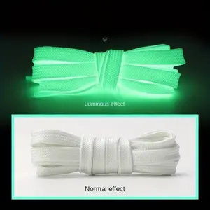 3-Pair Glow-in-the-Dark Shoelaces Set​ – Bright Green Night Glow, Visible in Darkness, Fits High-Top Sneakers, 3 Pairs Included, Day & Night Dual Effect, Contrast with Black Shoes