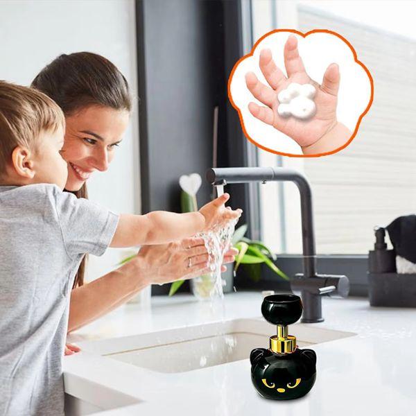 Pawprint Magic Cute Cat Paw Foam Soap Dispenser Press Design for Cat Lovers Practical Fun Accessory Claw Shaped Foam Pump Bottle