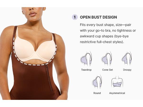 Shapellx BOOT-YEAH SilkSculpt Open Bust Full Bodysuit Creator