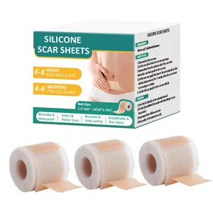 1/2/3PCS Silicone Scar Removal Sheets - 1.6" x 60" Roll Wound Surgery Scar Removal Silicone Gel Patch,scar Patch for Scar Removal Rehabilitation Therapy Supplies