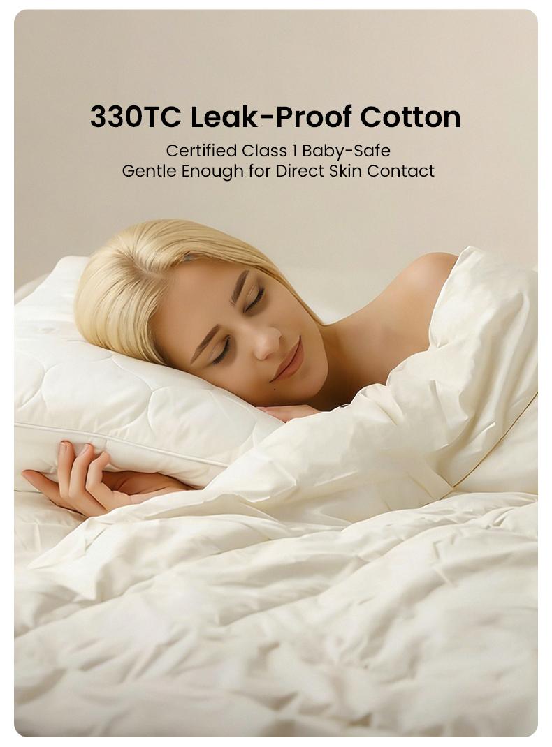 APSMILE Climaloft Hybrid Wool Comforter 100% Organic Cotton, Hypoallergenic Comforter Insert with Tabs, Temperature Regulating All-Season Bedding