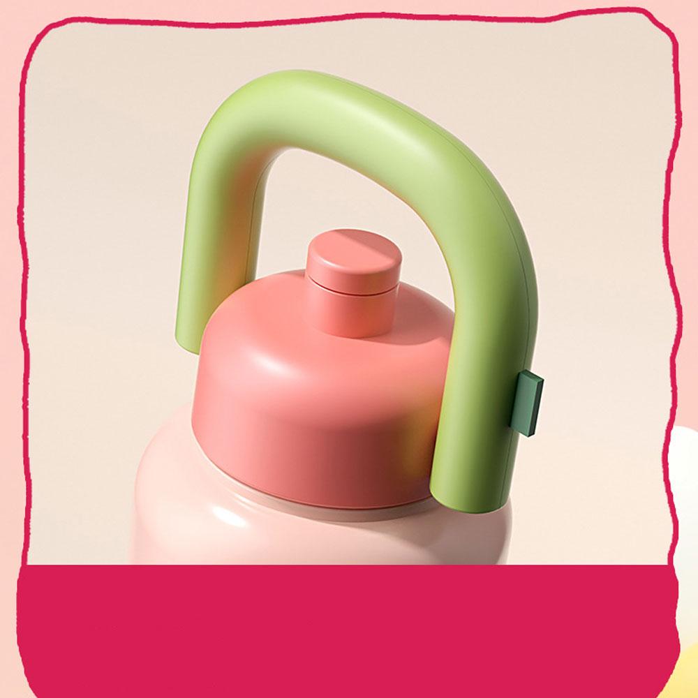 Big Belly Thermos 1000ml/34oz SUS 316 Stainless-Steel 12h Hot 12h Cold With Handle And Straw Baby Safe Material