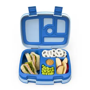 Bentgo Kids' Brights Leak-Proof, 5 Compartment Bento-Style Kids' Lunch Box - Blue
