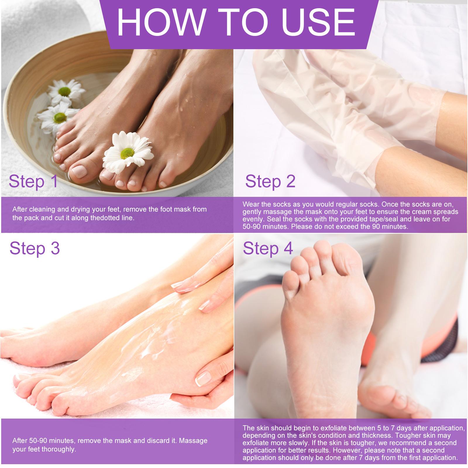 ALIVER Foot Peel Mask , Exfoliator Peel Off Calluses Dead Skin Callus Remover, Baby Soft Smooth Touch Feet-Men Women (Lavender) Chamomile Exfoliant Smoothing ALIVER Foot Peel Mask , Exfoliator Peel Off Calluses Dead Skin Callus Remover, Baby Soft Smooth Touch Feet-Men Women (Lavender) Chamomile Exfoliant Smoothing