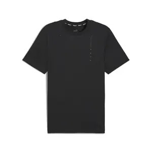 PUMA Mens Studio Cloudspun Mesh Crew Neck Short Sleeve Casual Tops Casual - Black